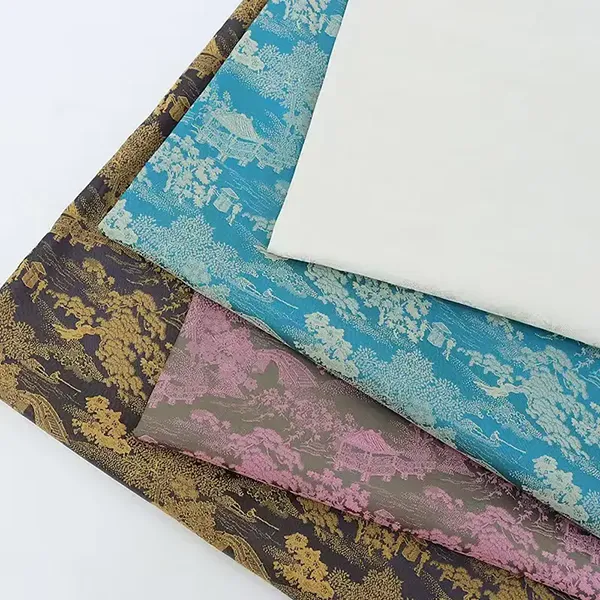 Textured Raised Emboss Colorful Radial Cationic Jacquard Fabric For Dresses