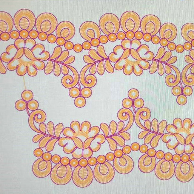 Custom Luxury Bridal French Lace Sequined Wedding Dress Border Lace for Wedding Lace