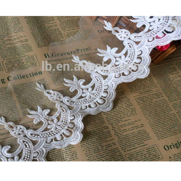 शादी की पोशाक के लिए सुंदर डिजाइन crochet कपास बुना हुआ फीता